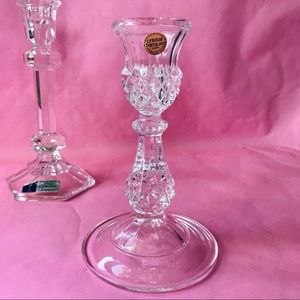 Vintage crystal candle holder